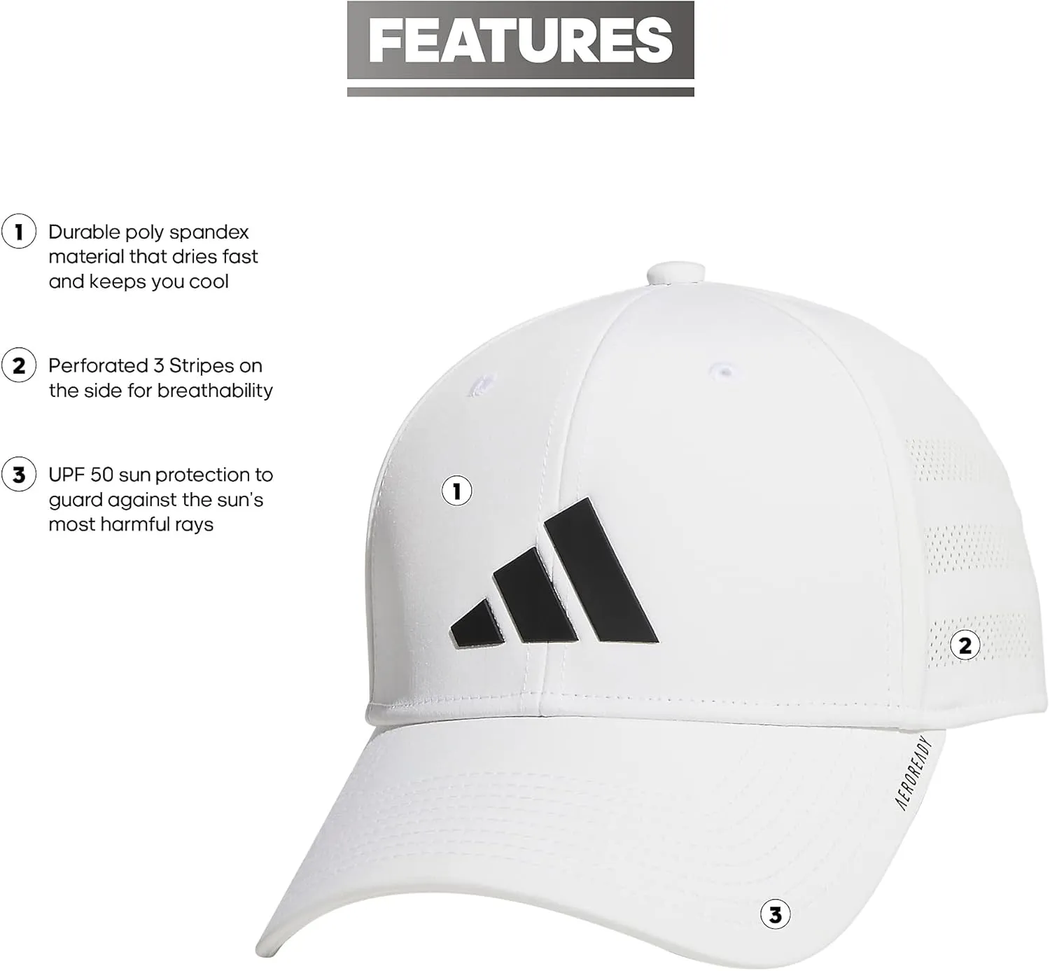 adidas Men's Gameday Stretch Fit Baseball Cap
