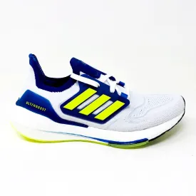 Adidas UltraBoost 22 White Yellow Blue Womens Size 7 Running Shoes GZ7211