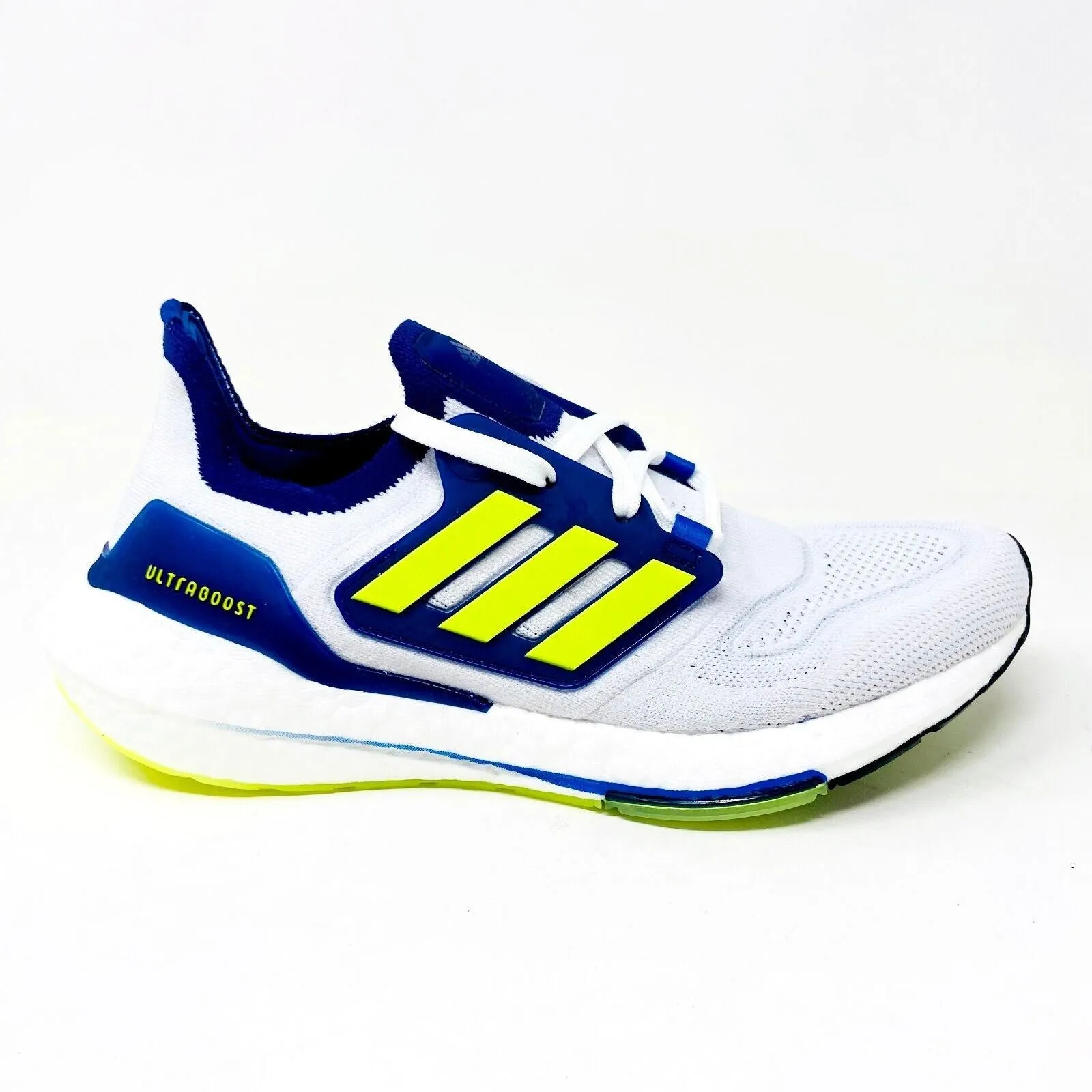 Adidas UltraBoost 22 White Yellow Blue Womens Size 7 Running Shoes GZ7211