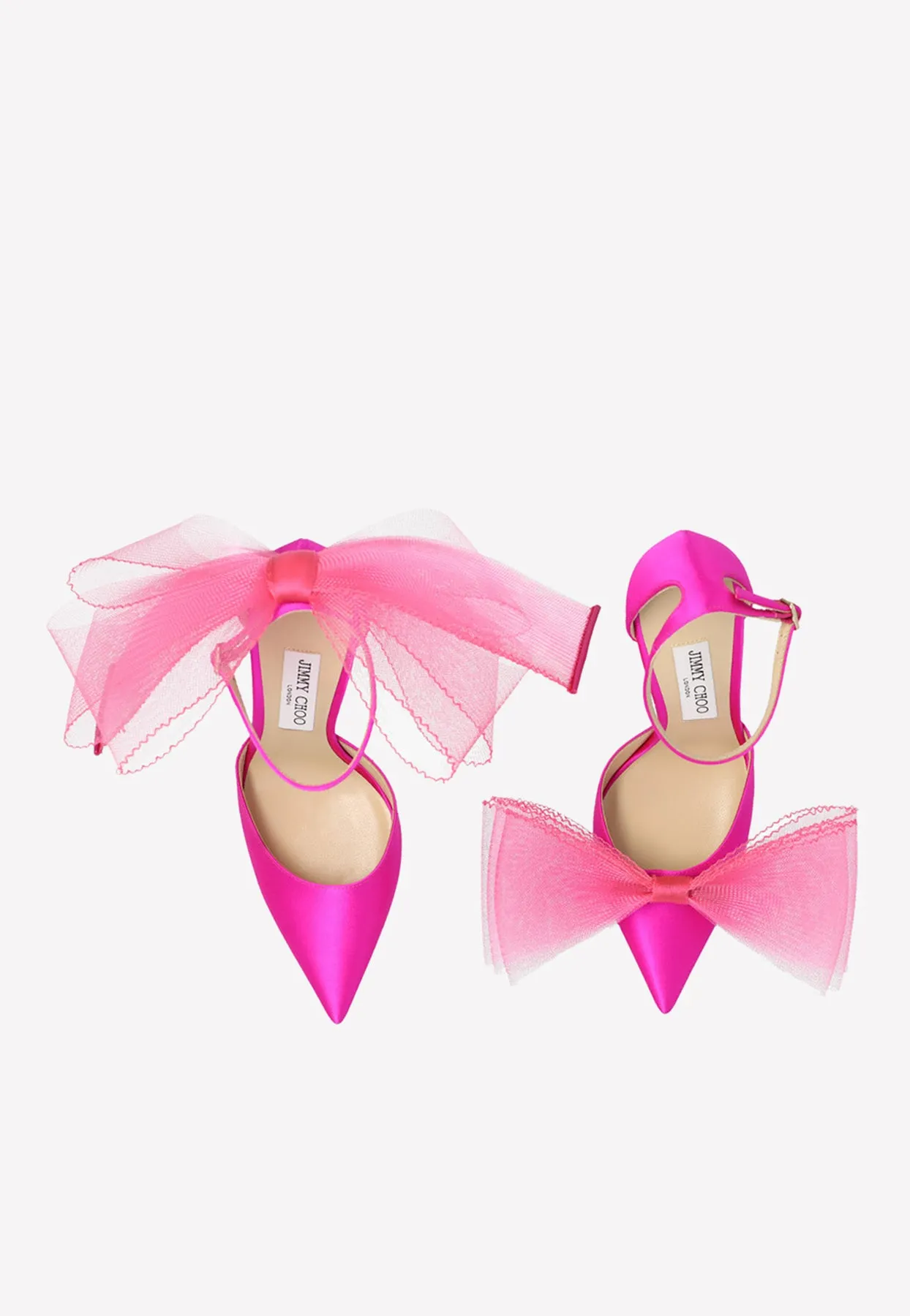 Averly 100 Asymmetric Mesh Bows Pumps
