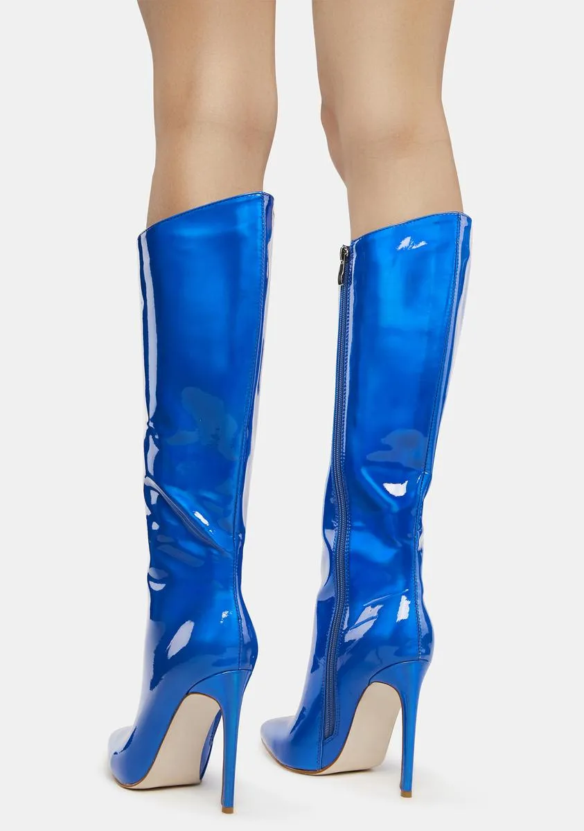 Blue Nova Stiletto Boots