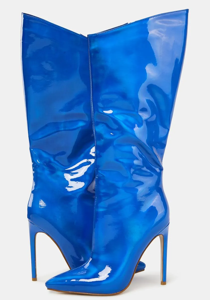 Blue Nova Stiletto Boots