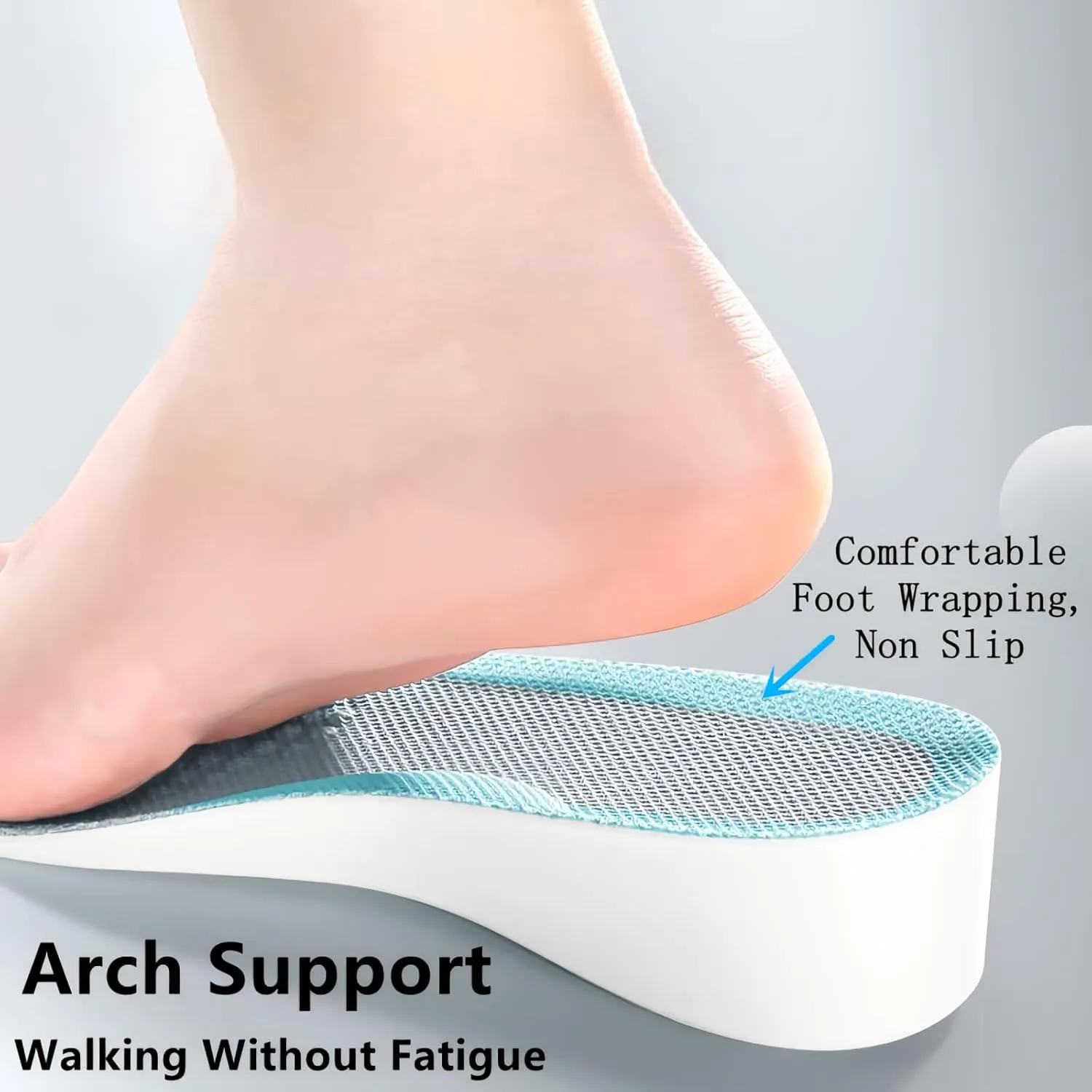 Brandone Height Insoles 1,2,3 Inch,Height Increase Insoles,Height Boosters,Orthopedic High Pads,Shoe Heel Lifts,Shoe Inserts Men Height,Heel Lifts for Achilles Tendonitis (10.12''Lx0.8''UP) (1 Pair)