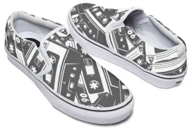 Cassette Tape Slip-On Shoes