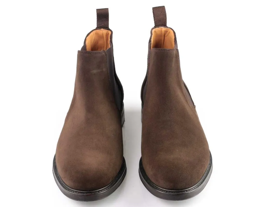CHALFONT Brown Suede Chelsea Boots with rubber sole by Orca Bay