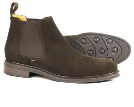 CHALFONT Brown Suede Chelsea Boots with rubber sole by Orca Bay