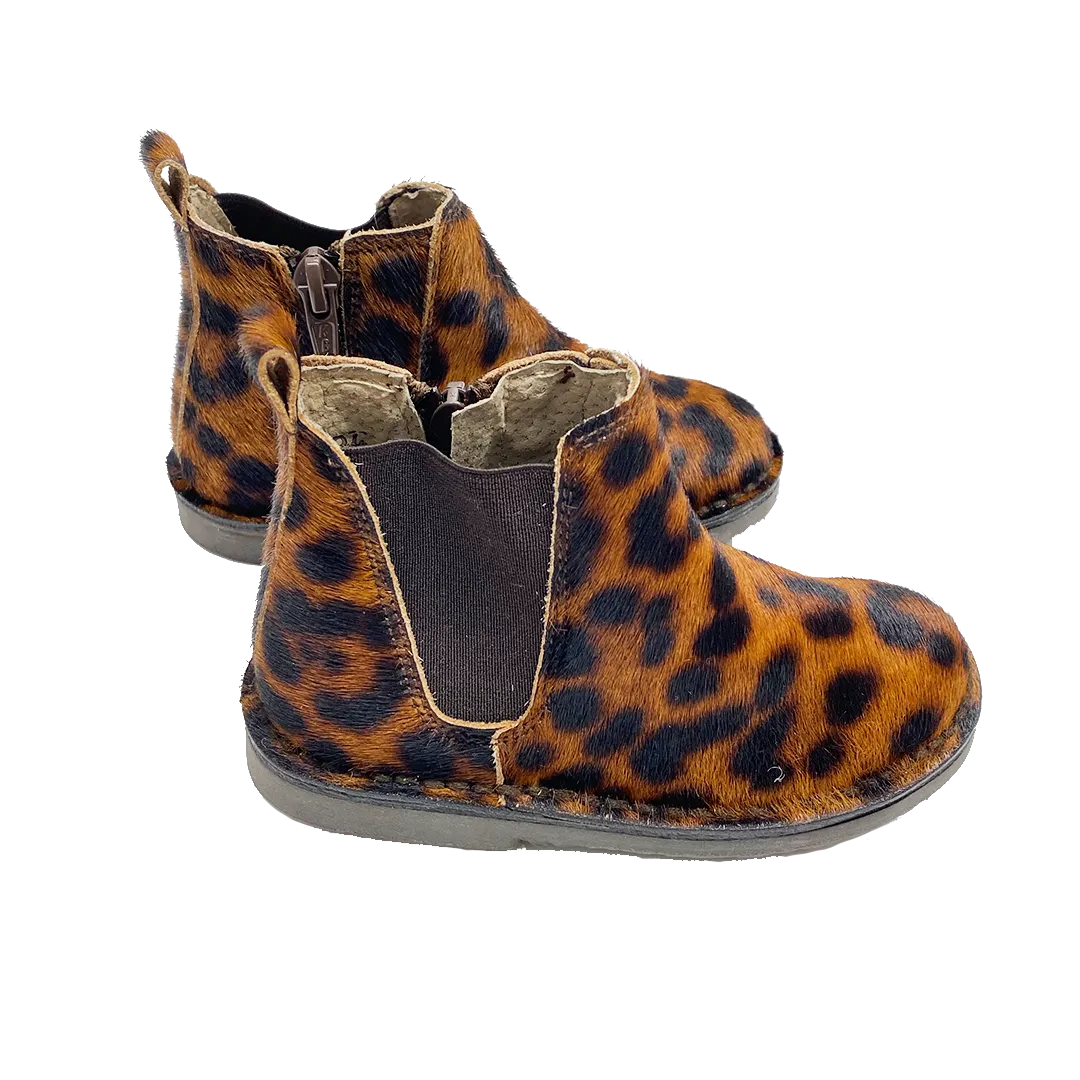 Childrenchic Suede Chelsea Boot - Leopard