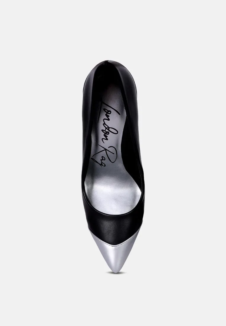 cidra silver dip stiletto heels
