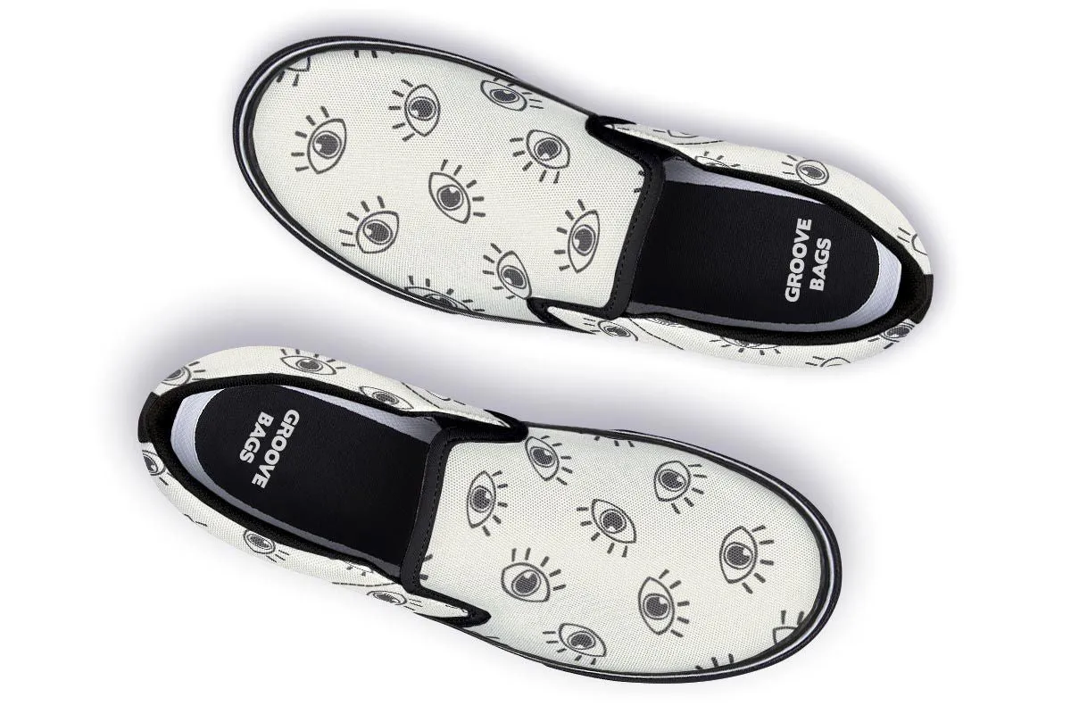 Eye Pattern Slip-On Shoes