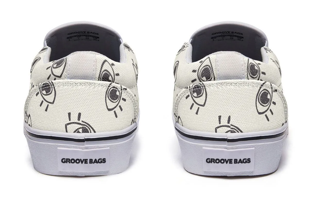 Eye Pattern Slip-On Shoes