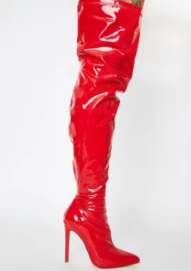 Hell Draw The Line Vinyl Boots