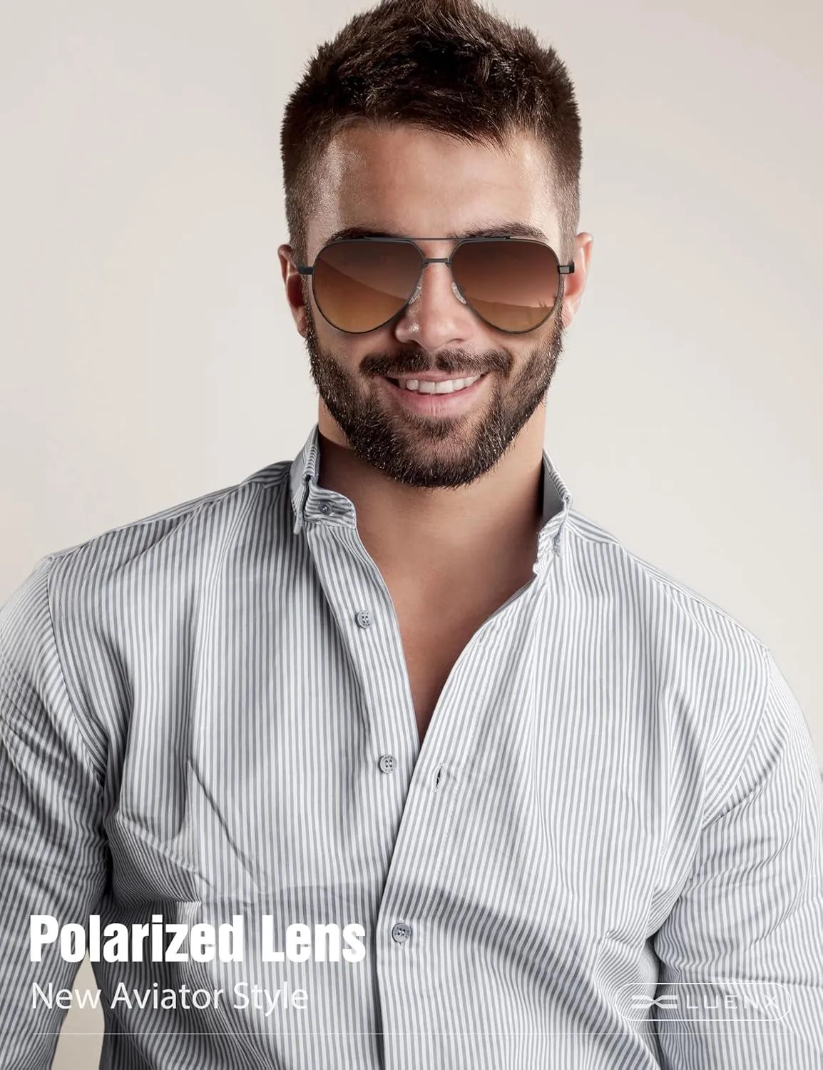LUENX Aviator Sunglasses for Men Women Polarized Trendy Sun Shades UV 400 Protection