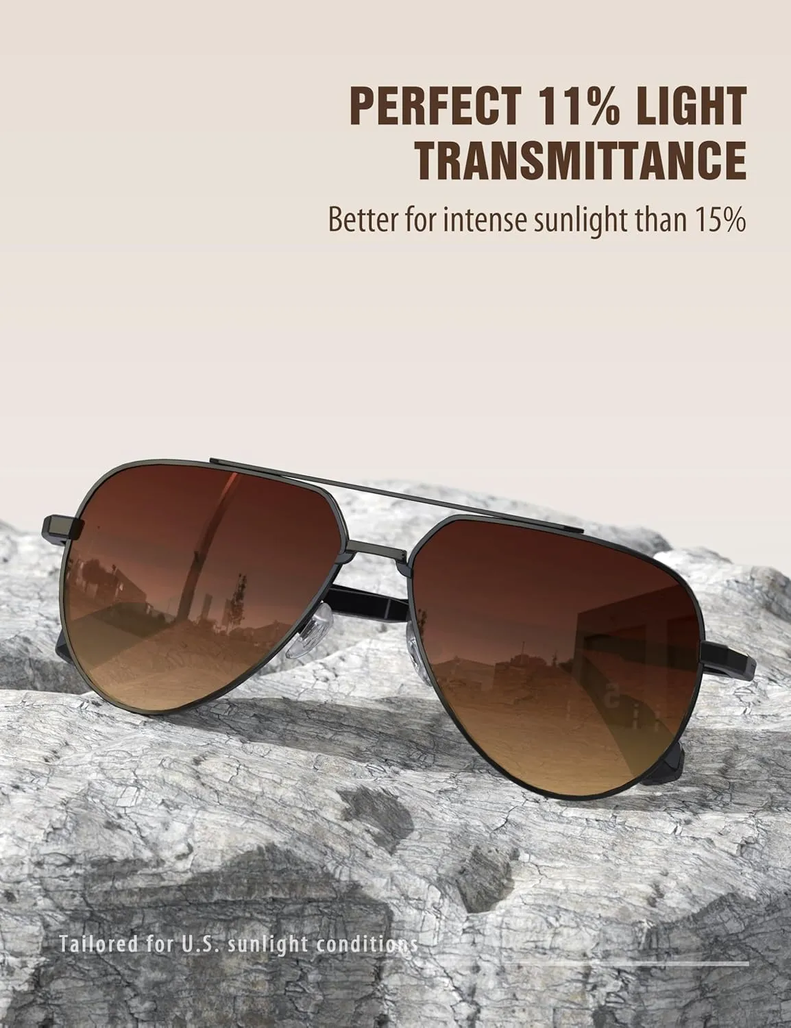 LUENX Aviator Sunglasses for Men Women Polarized Trendy Sun Shades UV 400 Protection