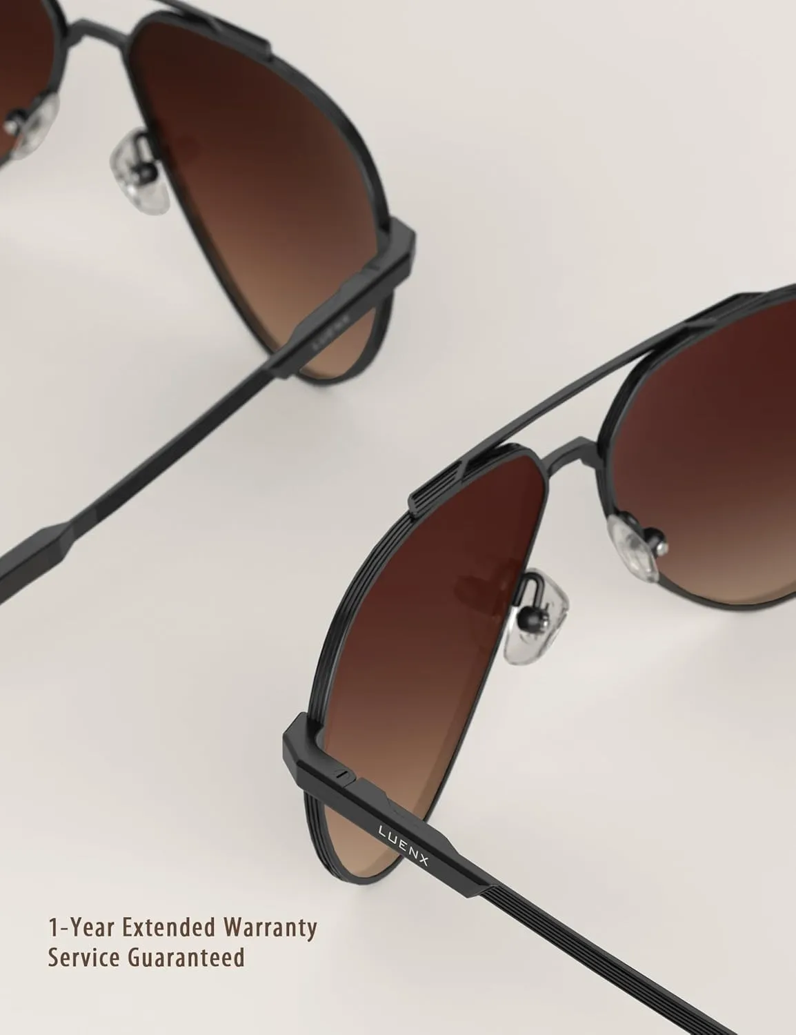LUENX Aviator Sunglasses for Men Women Polarized Trendy Sun Shades UV 400 Protection