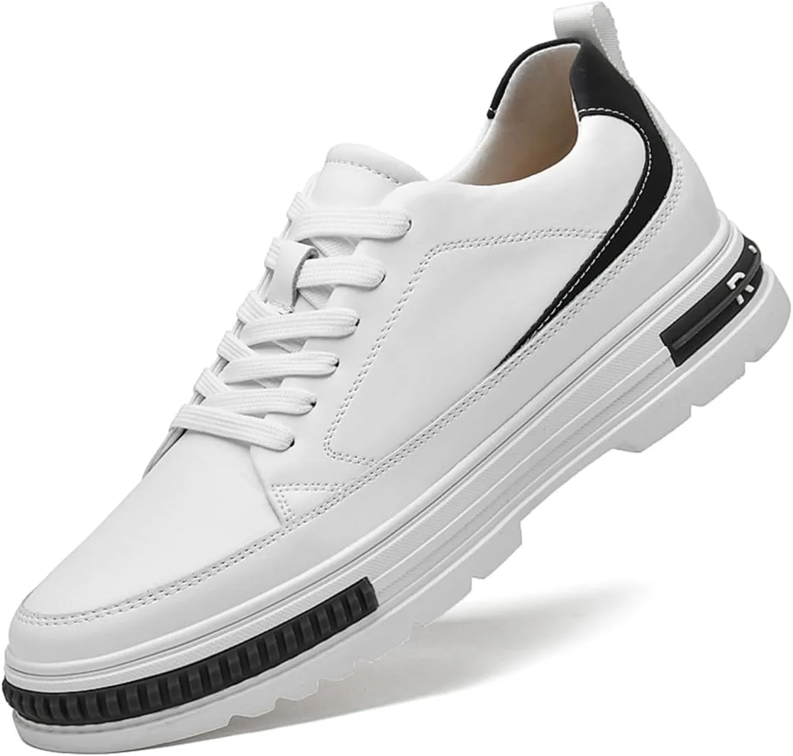 Men's Elevator Shoes Breathable Anti-Slip Height Increase Walking Footwear Fashion Lace-Up Formal Oxford