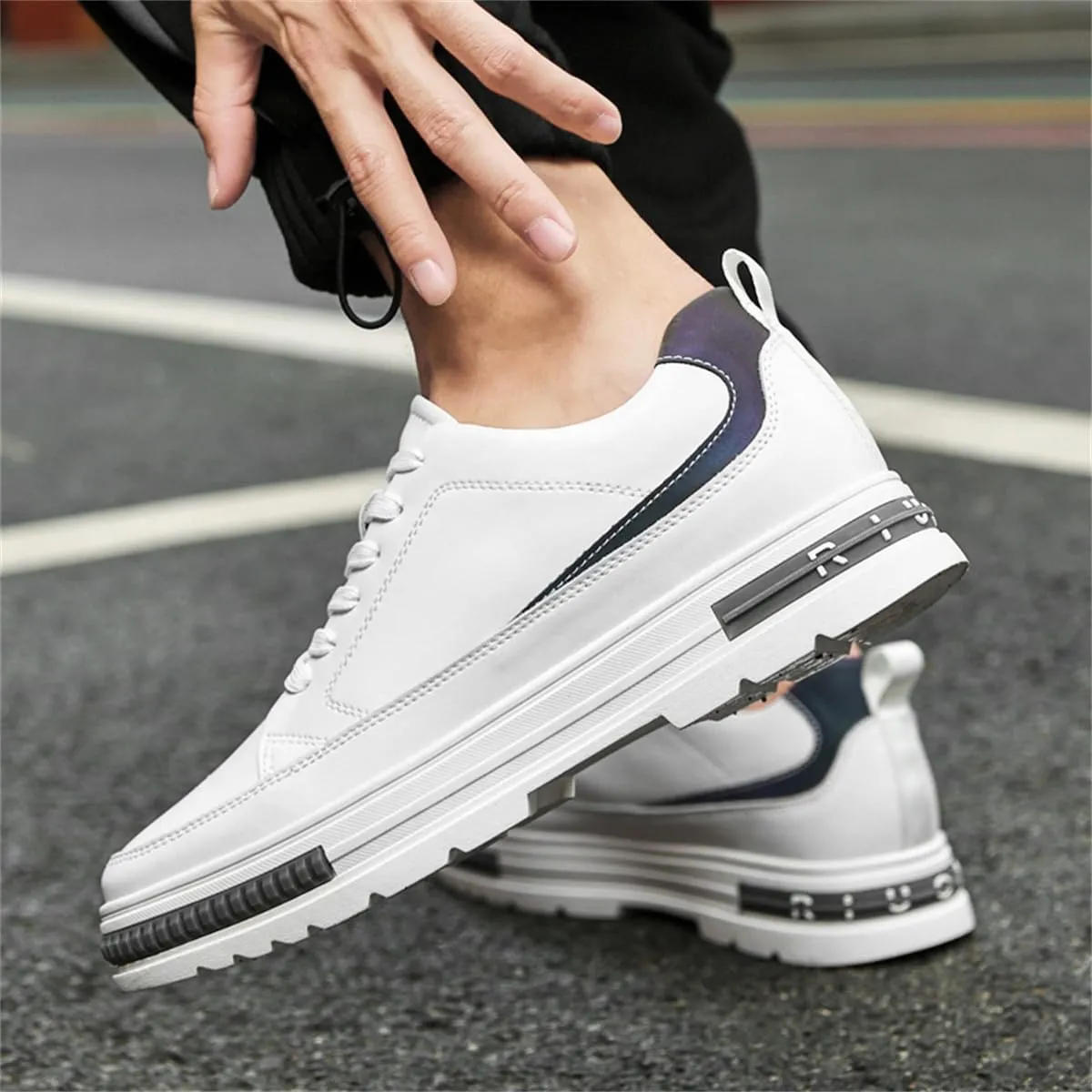 Men's Elevator Shoes Breathable Anti-Slip Height Increase Walking Footwear Fashion Lace-Up Formal Oxford