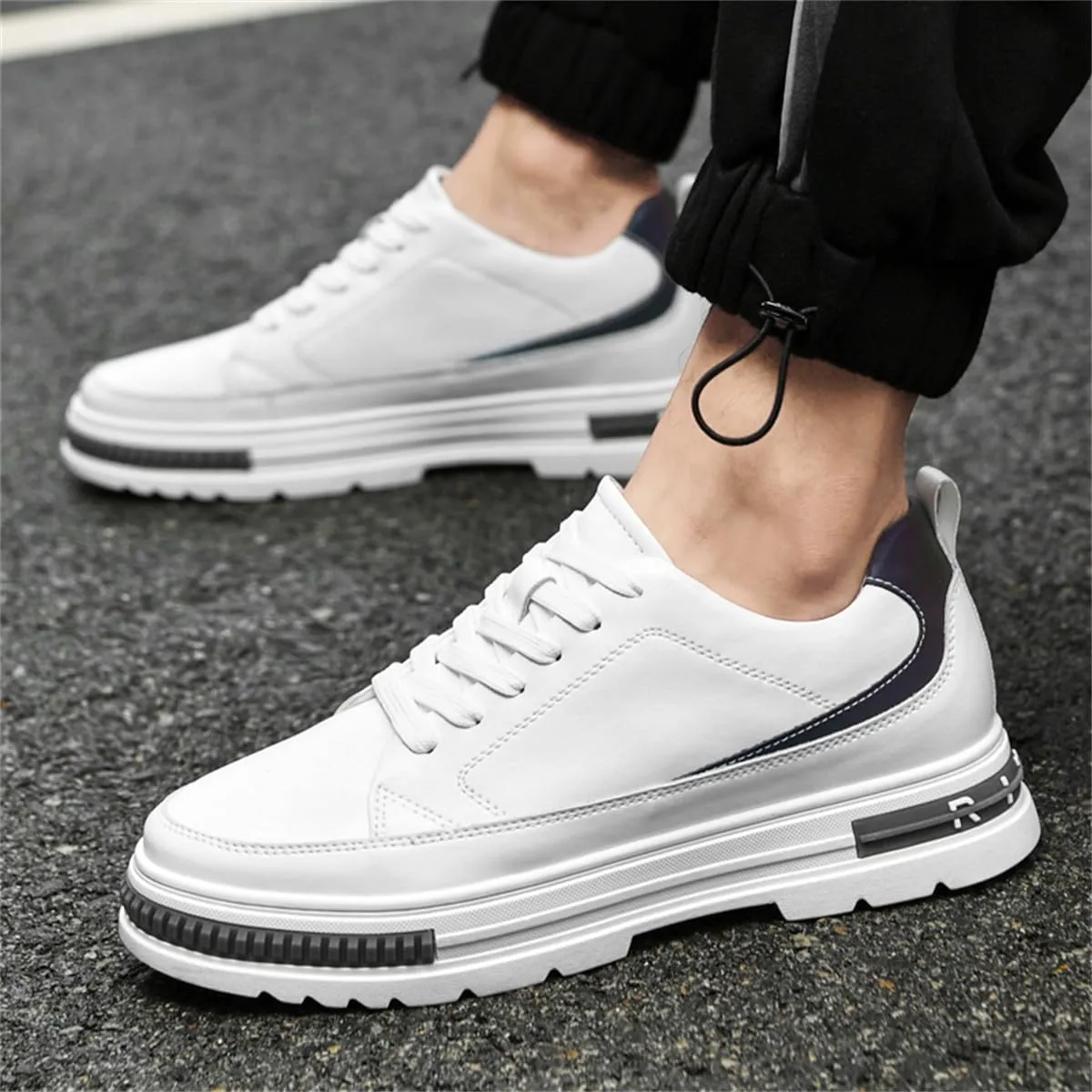 Men's Elevator Shoes Breathable Anti-Slip Height Increase Walking Footwear Fashion Lace-Up Formal Oxford