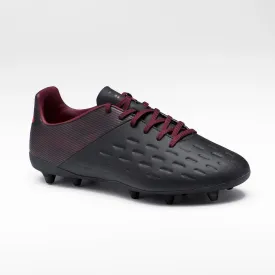 Men's Moulded Dry Pitch Rugby Boots Advance R100 FG - Black/Burgundy