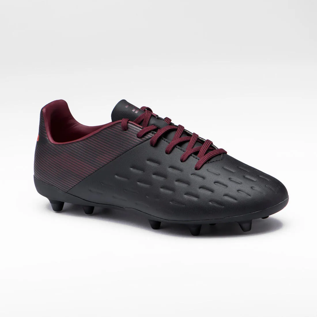 Men's Moulded Dry Pitch Rugby Boots Advance R100 FG - Black/Burgundy