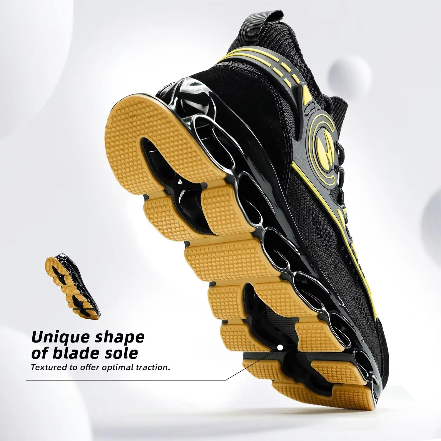 Men's Running Shoes Fashion Sneakers Breathable Blade Non Slip Walking Shoes Gym Sport Trainer Athletic