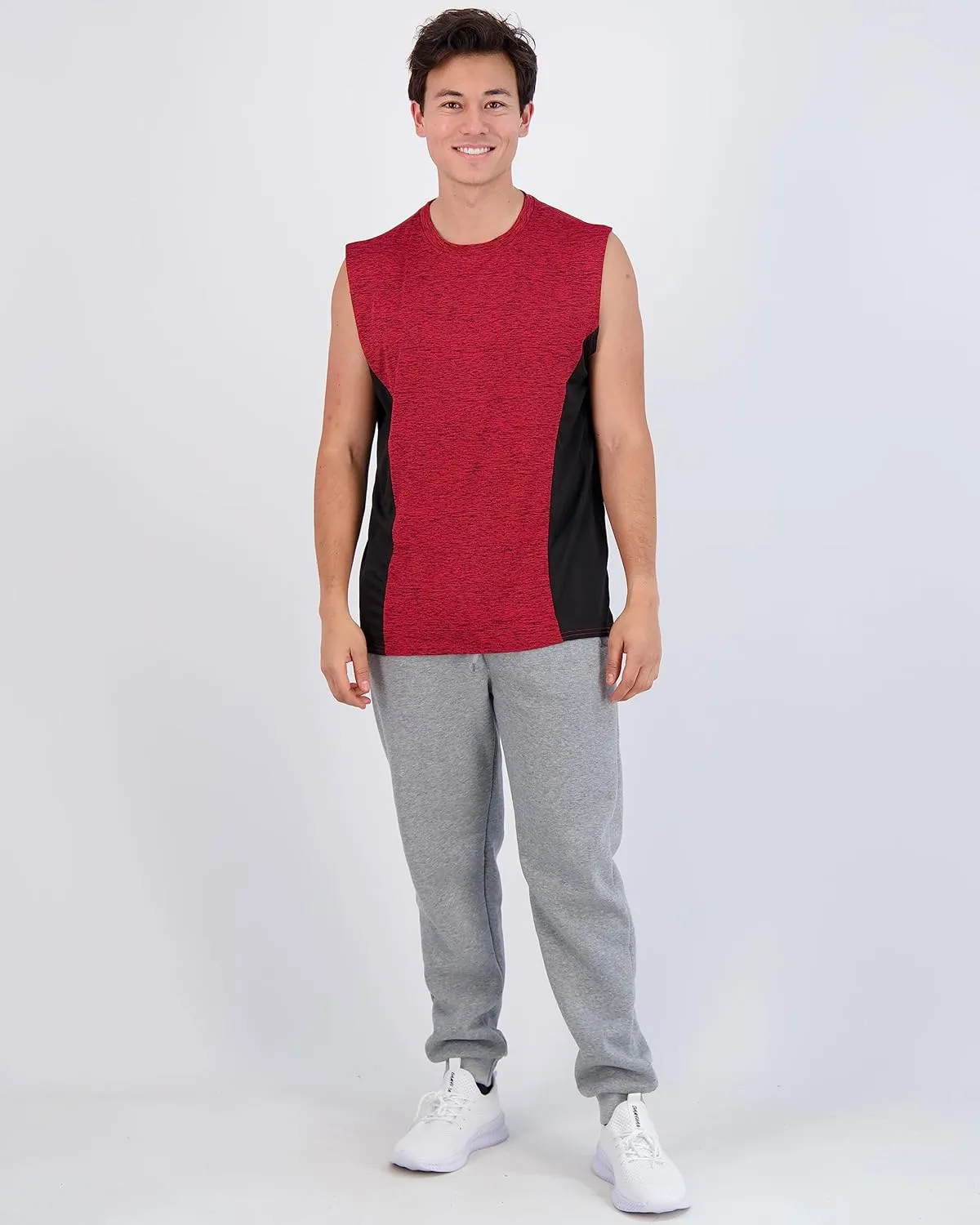 Real Essentials 3 & 5 Pack: Men's Dry-Fit Active Muscle Tank Top - Standard and Big & Tall Sizes (S-5XLT)