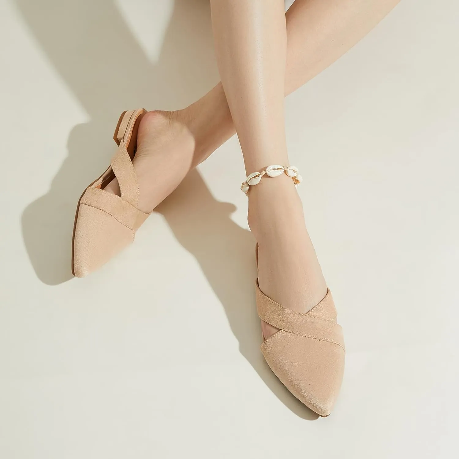 Rekayla Womens Mules Closed Pointed Toe Backless Loafer Shoes for Women
