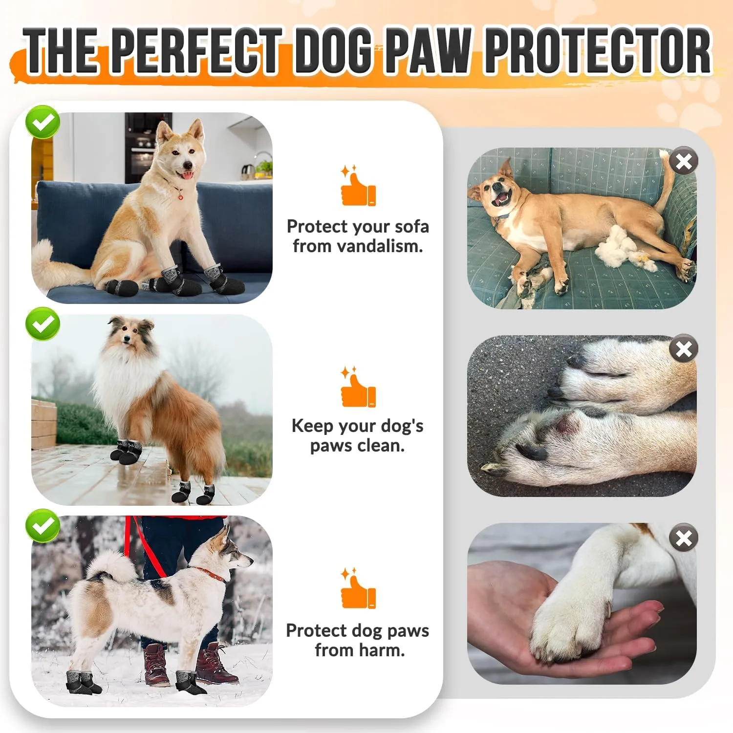 SlowTon Dog Shoes - Breathable Dog Sock Boots for Summer Hot Pavement Hardwood Floors Winter Snow, Waterproof Booties for Small Medium Large Dogs, Non-Slip Paw Protector for Outdoor Walking (BG, 5)